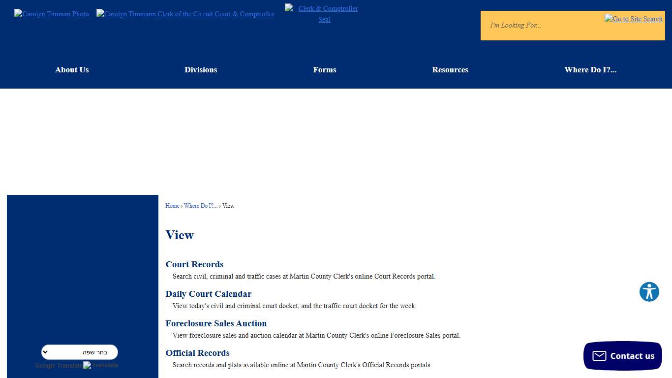 View Martin County Clerk